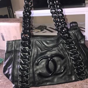 Black Chanel hobo bag